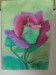 Růže fialová, suchý pastel, 40x32cm 